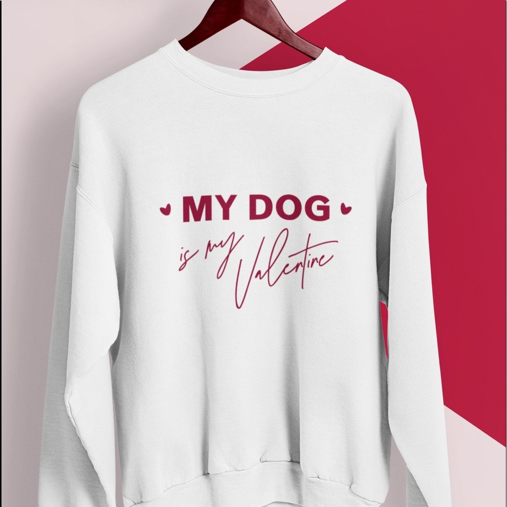 White unisex crew neck sweatshirt